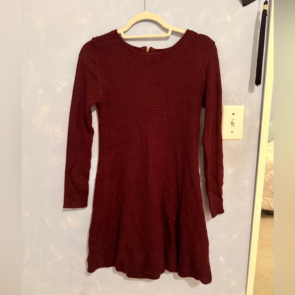 Romeo And Juliet Couture Sweater Dress Maroon